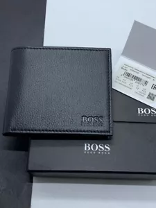 BRAND New HUGO BOSS Men's BARDIO Bi-Fold Black Leather Wallet 50297527 - Picture 1 of 8