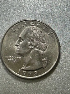1998 D Washington Off Center/lines misprints to face & large die gashes - Picture 1 of 12