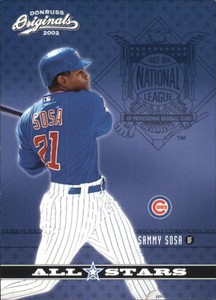 2002 Donruss Originals All-Stars Chicago Cubs Baseball Card #17 Sammy Sosa