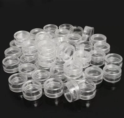 Petits Pots 1gr- 5gr Capsule Plastique maquillage crème Stockage Graines x50 - Photo 1/4