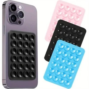 Silicone Suction Phone Holder Mat Multifunctional Suction Cup Wall Stand Square - Picture 1 of 28