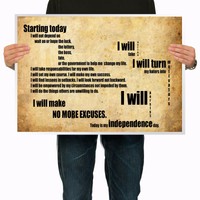 Poster Motivational Quotes Positive Words Office Inspirational Art Wall 107