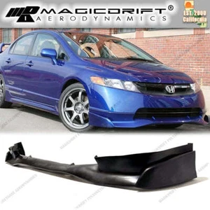 For 06 07 08 Honda Civic 4Dr FA FA5 Si JDM MUGEN Style Front Bumper Lip URETHANE - Picture 1 of 4