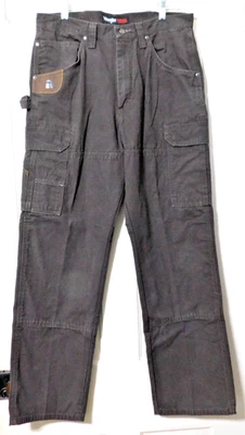Wrangler Men's Size 34x32 (35x32) Workwear Cargo Double Knee Pants Ripstop Brown - Image 1 of 4