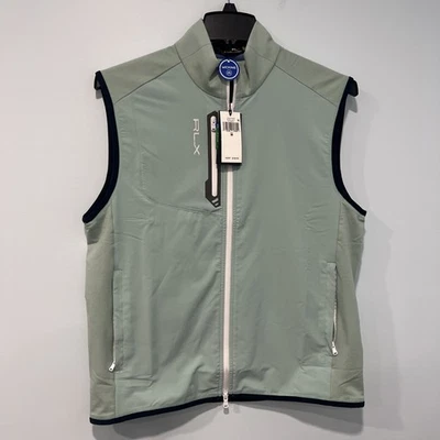 RLX Ralph Lauren Men’s Paneled Stretch Terry Vest Golf Mint Size Medium NEW $168 - Image 1 of 4