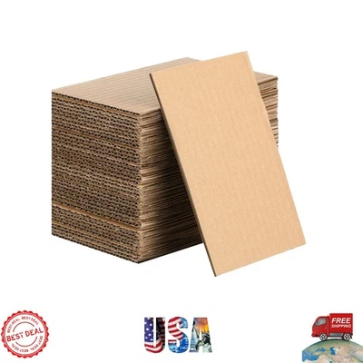 4x6 Inch Strong Corrugated Cardboard Sheets - 50 Count for Shipping & DIY Crafts - Image 1 of 4