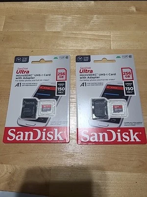 2 SanDisk Ultra 256GB Class 10 MicroSDXC UHS-I Memory Card - Image 1 of 2