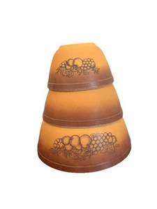 Pyrex Old Orchard Nesting Juego de Cuencos Mezcladores Lote 401 402 403 Vintage 3 Piezas - Imagen 1 de 11