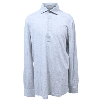 Camisa Polo Brunello Cucinelli Manga Larga En Algodón Mujer Gris Talla 56 Foto 1 de 4