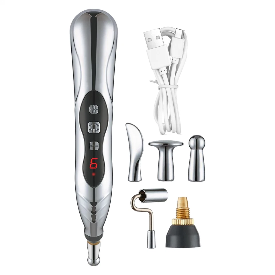 Caneta eletrônica recarregável terapia de acupuntura massagem meridiana energia cura - Imagem 1 de 4