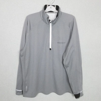 Camisa atlética de manga larga con cremallera gris 1/4 Zero Restriction para hombre XL Foto 1 de 4