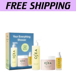 Hydrating Vegan Shower Set with Undaria Algae Body Wash, Scrub & Nourishing Oil - Picture 1 of 6