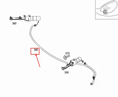 NEW MERCEDES-BENZ E COUPE C207 HEADLAMP SPRAY NOZZLE HOSE A2078601192 NO🇺🇸DUTY - Image 1 of 4