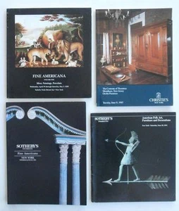 Four (4) Auction Catalogs w/ Americana Folk Art Painting (s) Art Reference NoRes - Picture 1 of 6