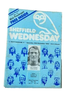 SHEFFIELD WEDNESDAY V NOTTINGHAM FOREST - DIVISION TWO - 29/12/1973 - Picture 1 of 1