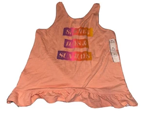 Cat & Jack Girls Coral Summer Days & Sun Rays Sleeveless Tank Top Size XL(14-16) - Picture 1 of 2