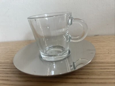 NESPRESSO View Lungo Glass Taza/Taza de Café Espresso + Juego de Platillos de Metal Foto 1 de 4