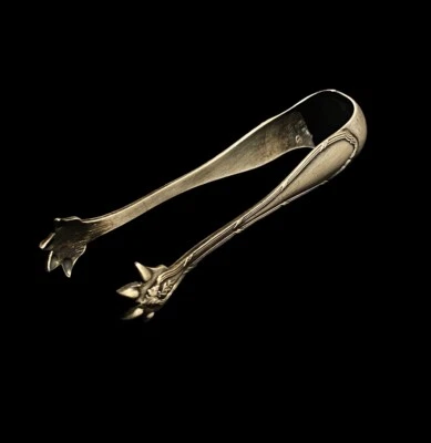 Pince À Sucre En Argent Massif & Ancienne & Argenterie Française - Photo 1/4