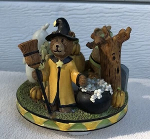 Old Virginia Candle Company Candle Capper Halloween Ghost Boo Bears Witch - Picture 1 of 8