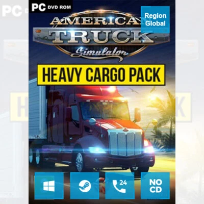 American Truck Simulator Heavy Cargo Pack DLC for PC Game Steam Key Region Free - Image 1 of 4