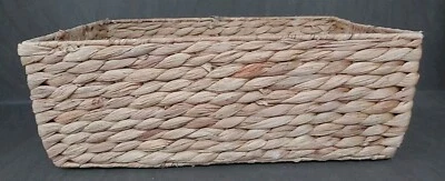 Wicker Basket Storage Natural Rustic Woven Log Hamper Gift Box Trug 2 Handles - Image 1 of 4