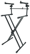 Rockville RKS42X X-Stand 2-Tier Keyboard or DJ Stand Fits Roland GO:PIANO