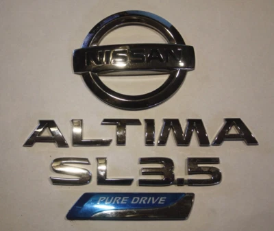 Nissan Altima SL 3.5 2013-2018 Pure Drive maletero trasero tapa emblema conjunto cromo Foto 1 de 2