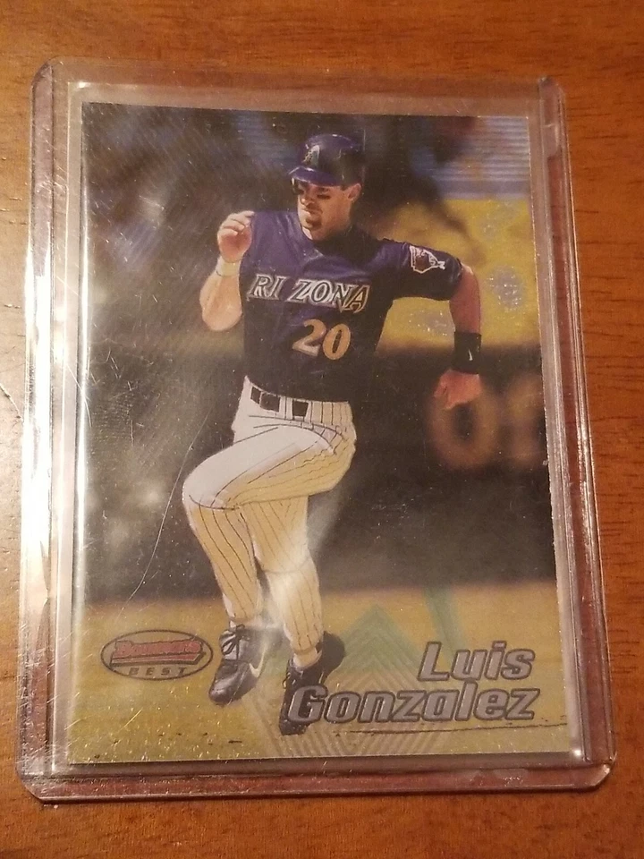 2002 BOWMANS BEST BASEBALL CARD LUIS GONZALEZ #85 - Image 1 of 2
