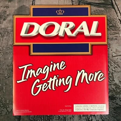 Exhibición de anuncios de tienda colgante o encimera de cigarrillos Doral de colección de los años 90 Nuevo de Lote Antiguo Foto 1 de 4