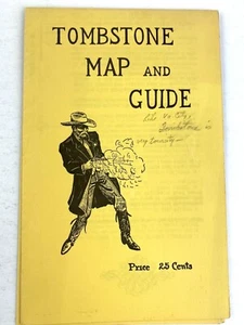 Tombstone Arizona Map and Guide 1969 5a edizione brochure pieghevole vintage - Foto 1 di 12