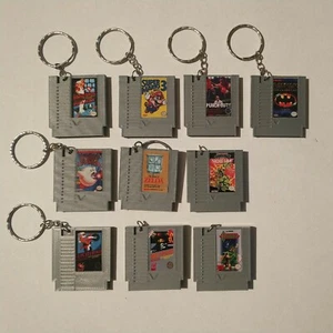 Custom nintendo keychain 1.5"x 2", plastic, Lot Of 10 - Picture 1 of 6