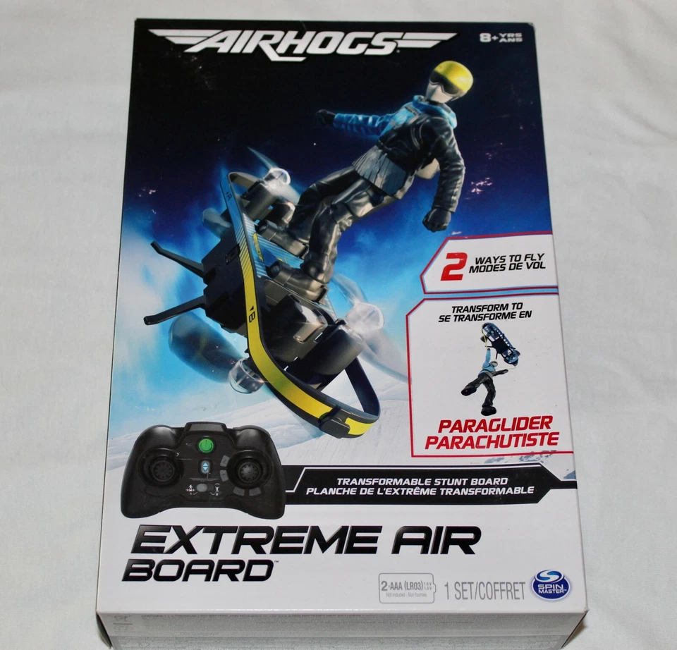 AIRHOGS Extreme Air Transformable Stunt Board 8+ Spin Master Drone ParaGlider T2 - Image 1 of 4