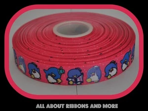 7/8 INCH MY MELODY TUXEDO SAM ON GROSGRAIN RIBBON-1 YD - Picture 1 of 2