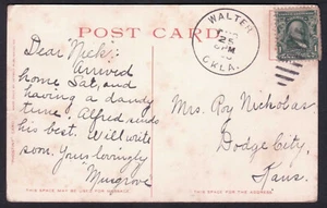 Walter, Oklahoma - Cotton Co. DPO (1906-1917) - 1908? PPC - Picture 1 of 2