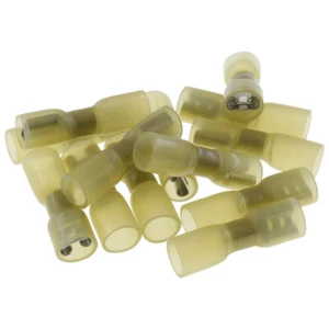 50pcs Heat Shrink Female Wire Connectors Crimp Spade Terminals Yellow 12-10AWG - Picture 1 of 12