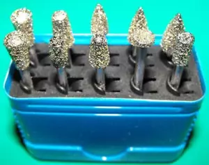 10 Diamant Skulptur Formen Grate 3 mm Schaft SET10-3DSSB - Bild 1 von 1