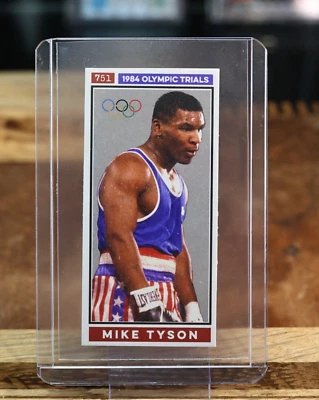 1984 Mike Tyson Rookie RC Olympics Supermini card - Image 1 of 4