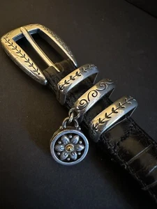 Brighton Leather Belt Women's M Multicolored Silver Links - Picture 1 of 12