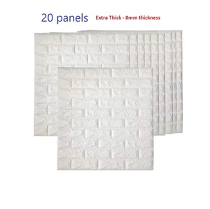 3D Brick Foam Wallpaper 113 sqft 8mm Peel & Stick Self Adhesive Panels Wall Home - Picture 1 of 7
