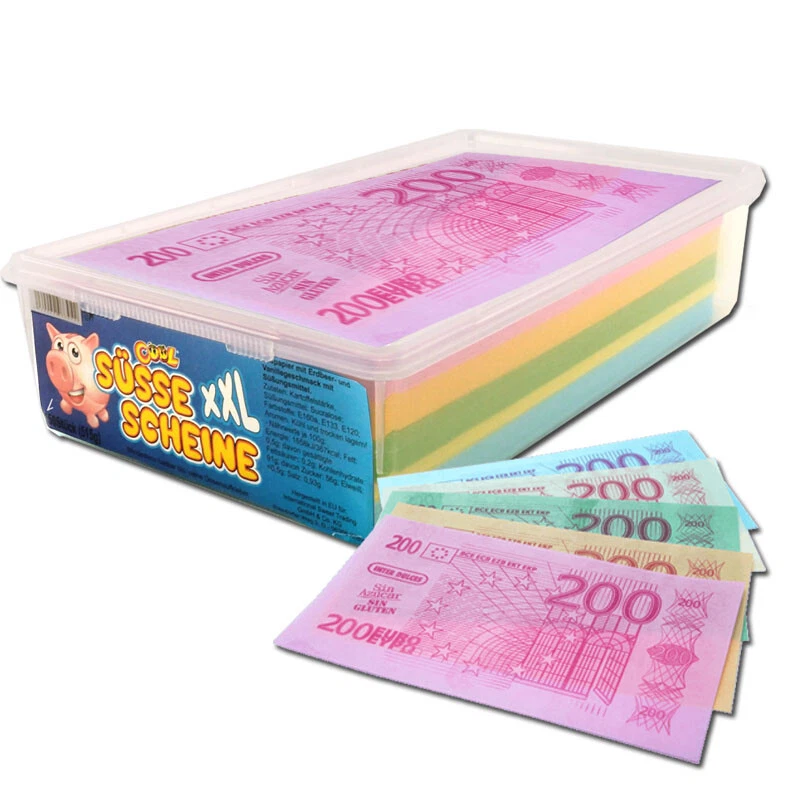 (26,86€/1kg) Esspapier süsse Euro-Scheine XXL, Oblaten, 150 Stück - Bild 1 von 1