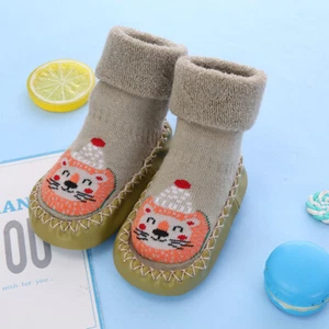 Baby Boys Girls Kids Toddler Anti-slip Slippers Socks Cotton Boot Shoes Winter - Picture 1 of 72