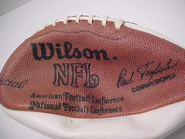 RAY CHILDRESS 79 Houston Oilers Firmado Wilson NFL Fútbol Paul Tagliabue Foto 1 de 4