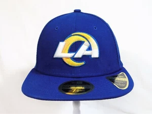 New Era NFL Los Angeles Rams On Field Línea Lateral 59FIFTY Sombrero Ajustado Talla 7 1/4 RARO - Imagen 1 de 9