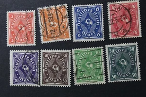 8 Stamps Alemania Deutches Reich, Series Horn Postal. Years 1921-1923 - Picture 1 of 1