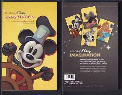 2008 Art of Walt Disney Imagination 27c Sc UX538a mint booklet 20 postal cards - Image 1 of 4