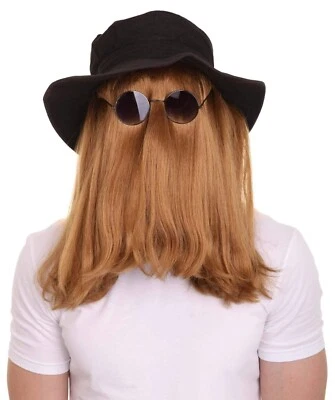 HPO | Peluca de criatura prima | Peluca hasta los hombros con sombrero y gafas, HM-1383 Foto 1 de 4