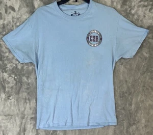 C2B "Country to the Bone" Men's T-Shirt Short Sleeve Light Blue Medium - Picture 1 of 10