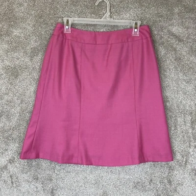 Falda Chadwick’s Mujer 8 Pequeña Rosa Lana Espalda Cremallera Forrada Hasta la Rodilla- 5045 Foto 1 de 4