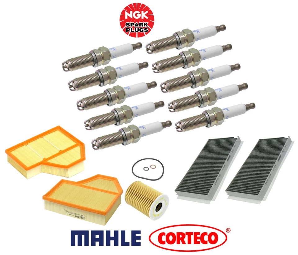 Spark Plug Air Filter Oil Filter AC Cabin Filter Kit 15pcs OEM for BMW M5 M6 - Image 1 of 1
