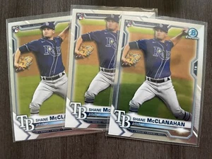 2021 Bowman Chrome Shane McClanahan RC rookie card (3) #8 Tampa Bay Rays - Picture 1 of 2